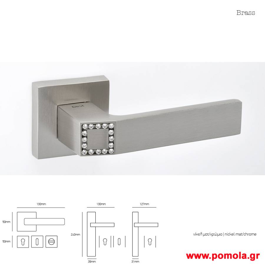 096 Πομολο πορτας με swarovski msvl