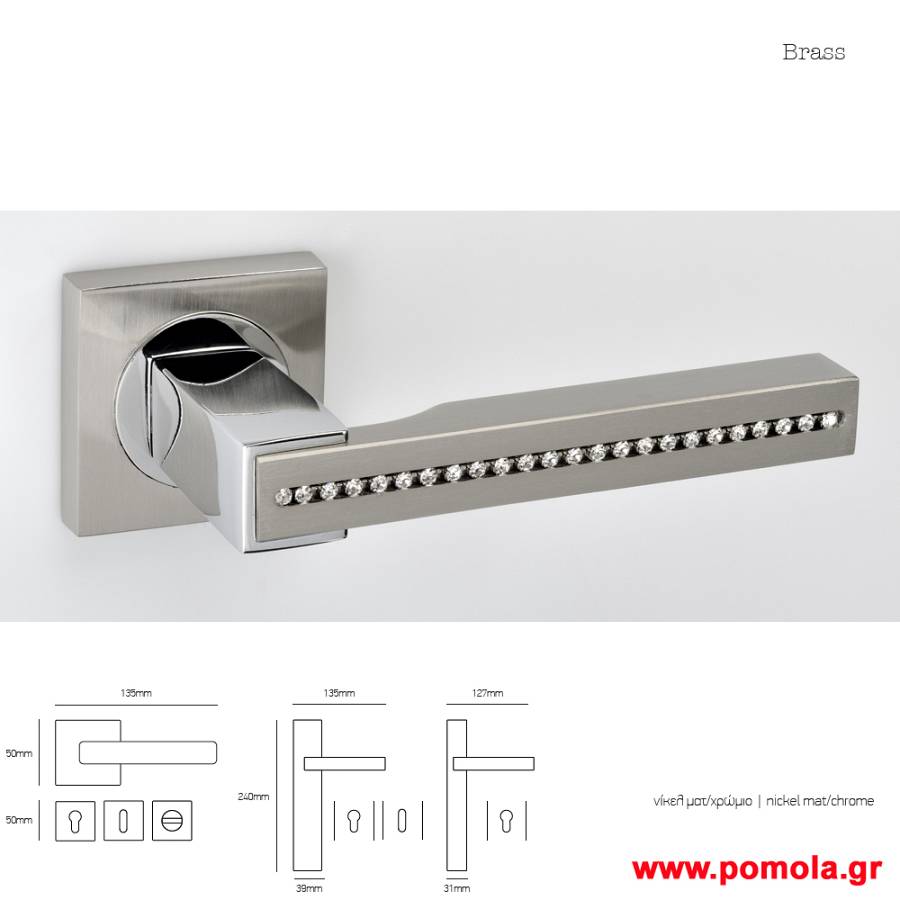 119 Πομολο πορτας με swarovski msvl