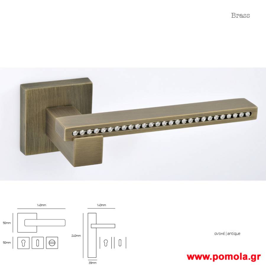 130 Πομολο πορτας με swarovski msvl